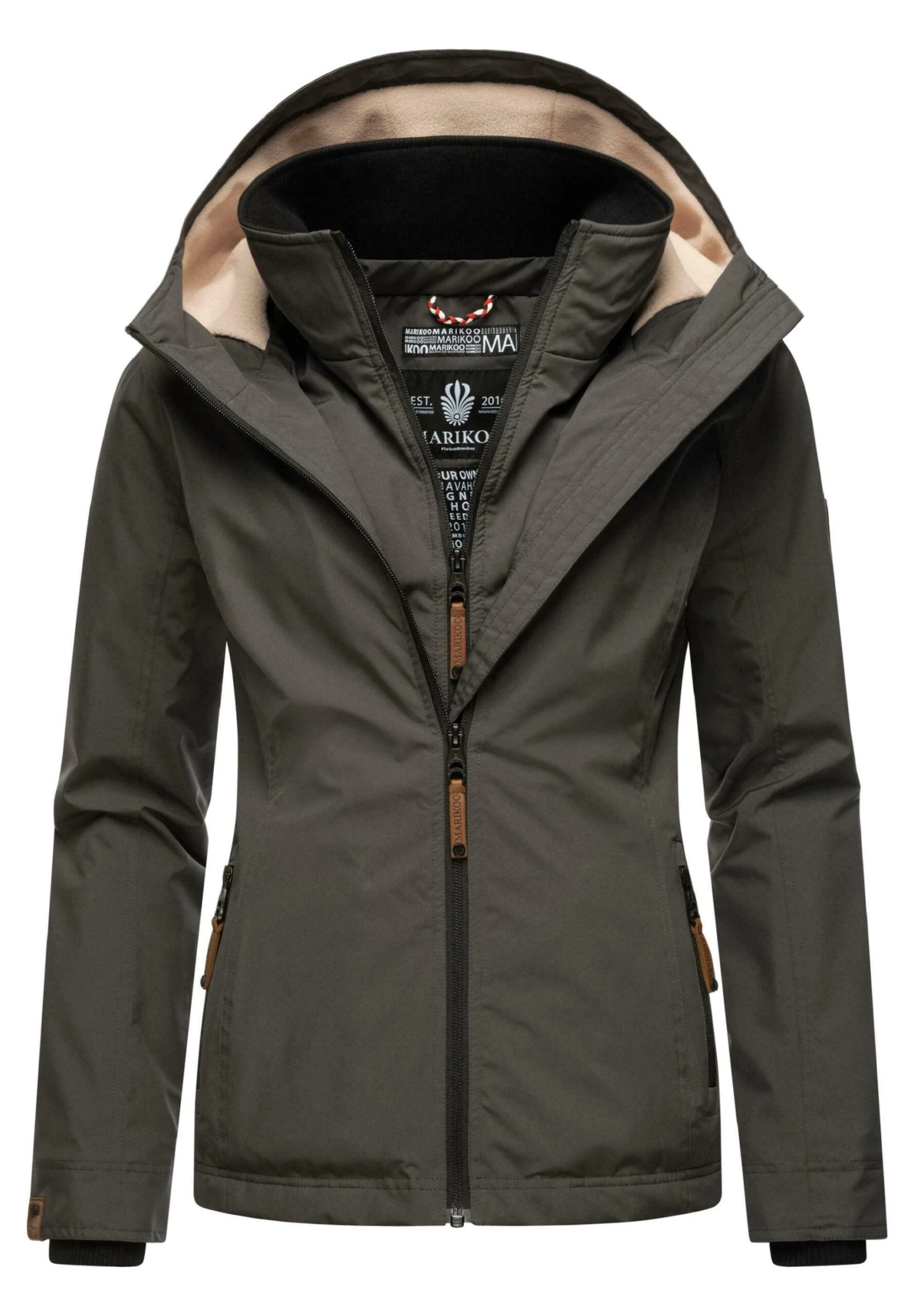 Marikoo Erdbeere - Outdoorjas - Dark Grey 1 Marikoo Erdbeere - Outdoorjas - Dark Grey