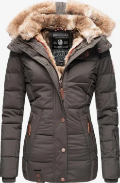 Marikoo Gewatteerde Jassen Winterjas Nekoo Dames Aardetinten