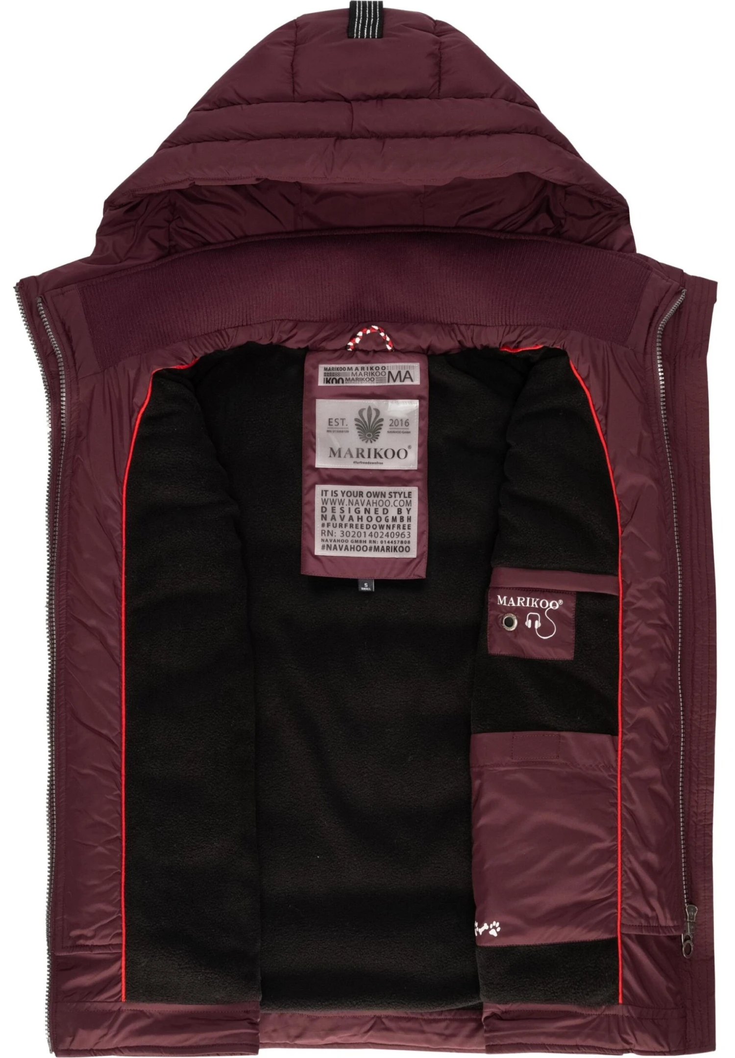 Marikoo Taisaa - Bodywarmer - Wine 4 Marikoo Taisaa - Bodywarmer - Wine - Afbeelding 4