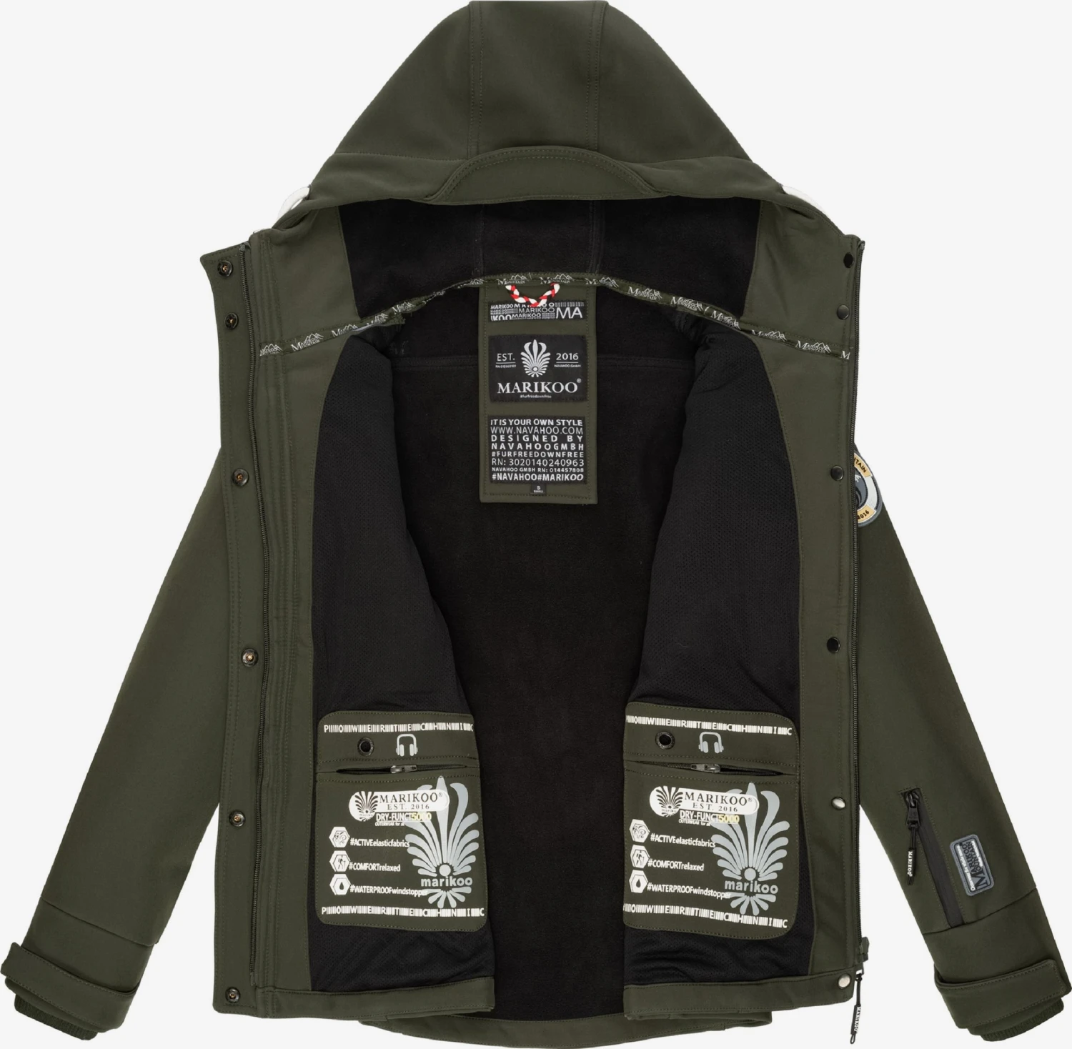 Marikoo Tussenjassen Tussenjas Kleinezicke Dames Olijfgroen 4 Marikoo Tussenjassen Tussenjas Kleinezicke Dames Olijfgroen - Afbeelding 4