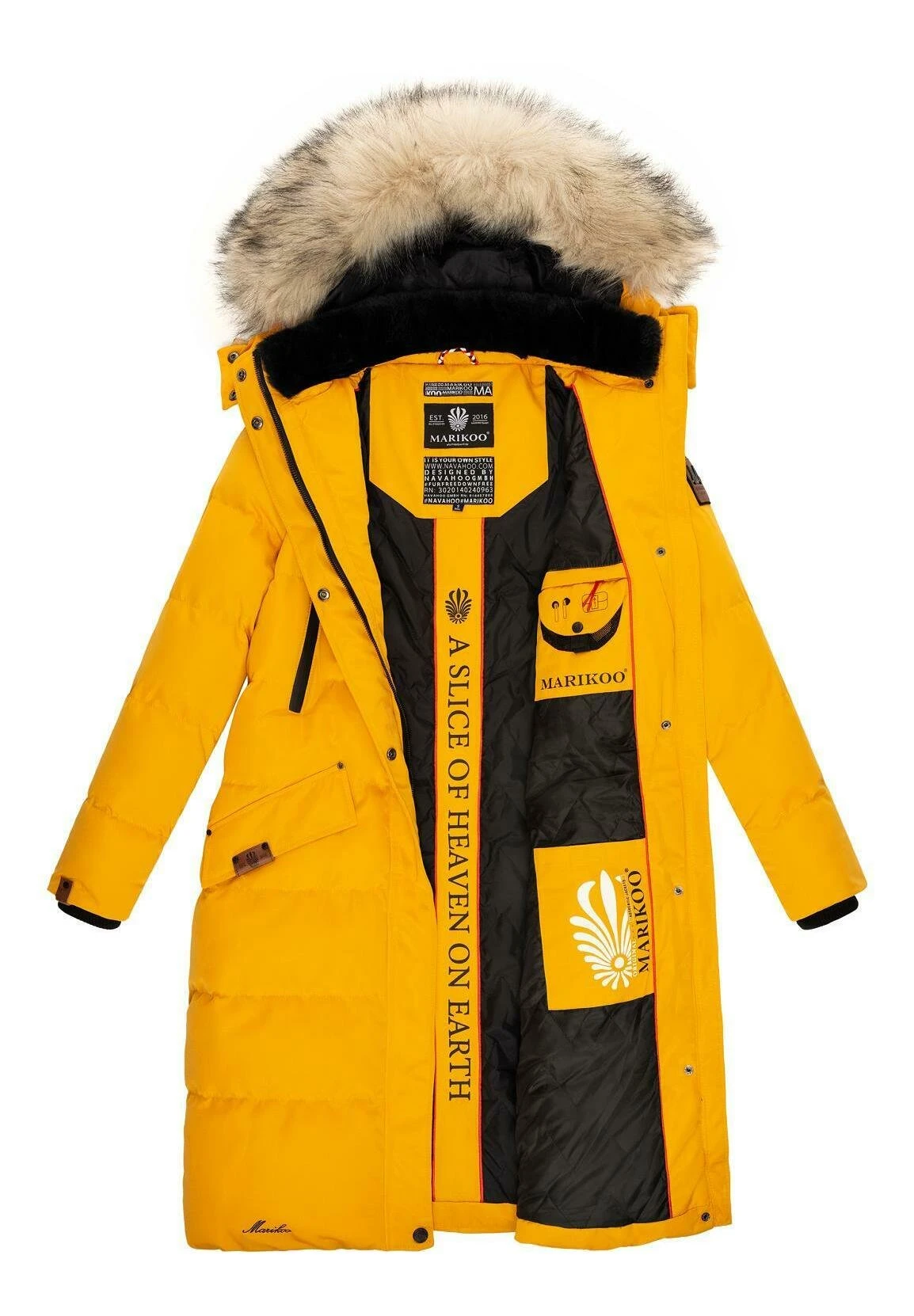 Marikoo Winterjas - Dark Yellow 5 Marikoo Winterjas - Dark Yellow - Afbeelding 5