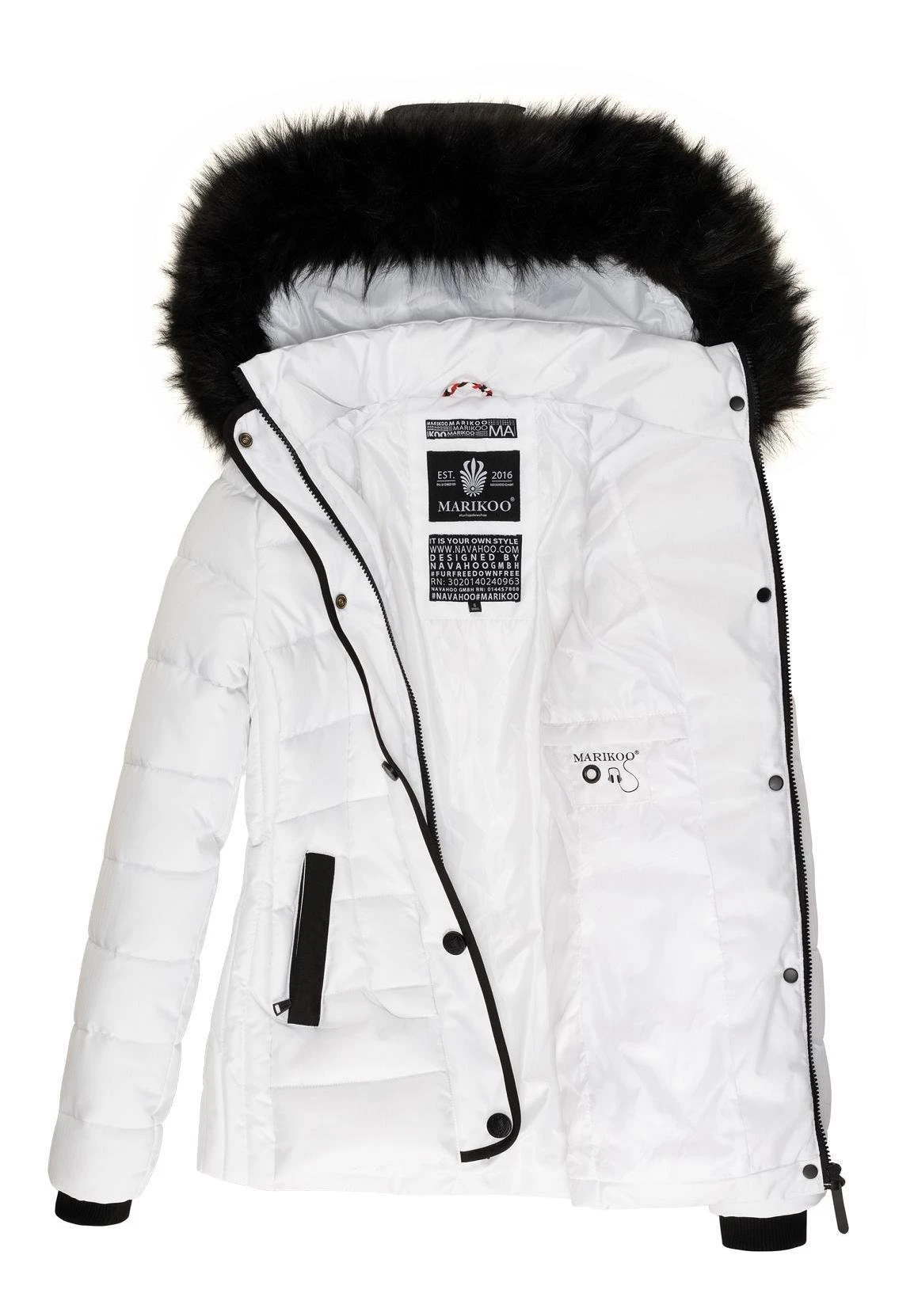 Marikoo Unique - Winterjas - White 5 Marikoo Unique - Winterjas - White - Afbeelding 5