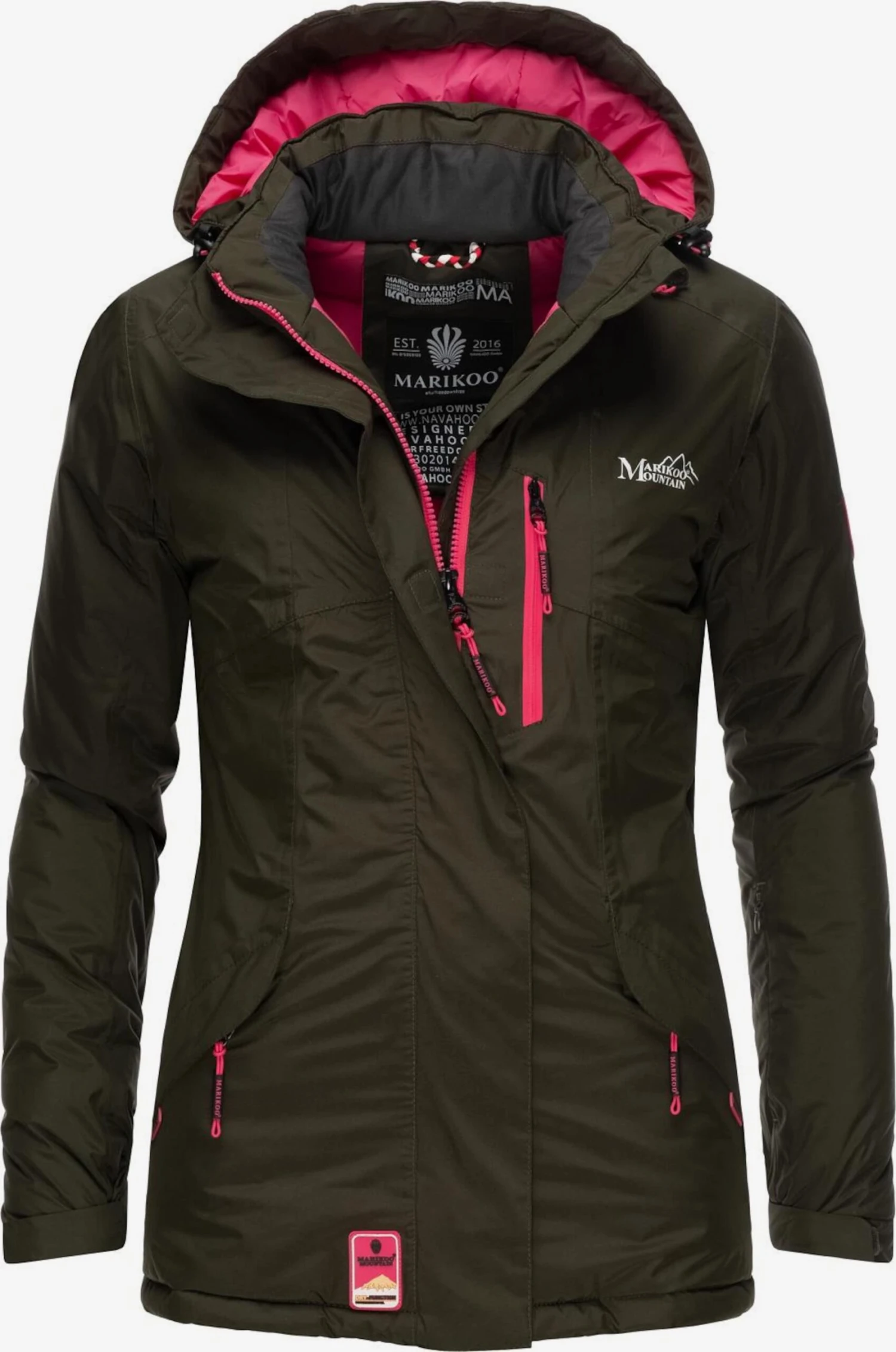 Marikoo Outdoor Jassen Functionele Jas Rabeaa Dames Olijfgroen 1 Marikoo Outdoor Jassen Functionele Jas Rabeaa Dames Olijfgroen