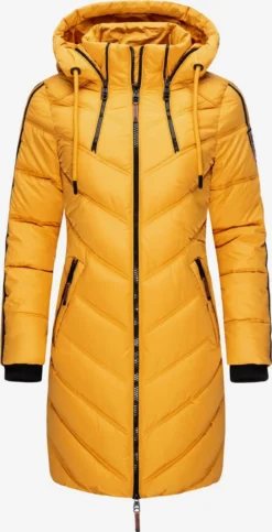 Marikoo Wintermantels Wintermantel Armasa Dames Geel