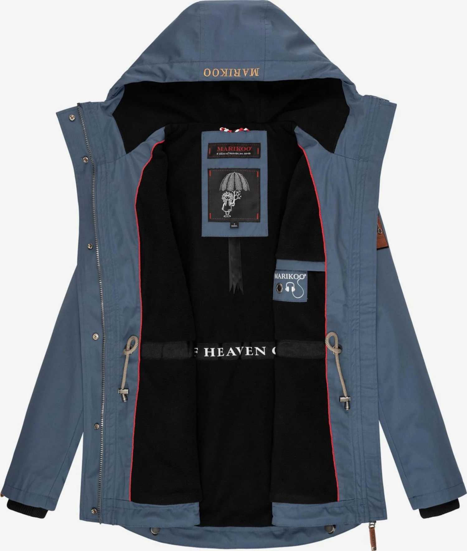 Marikoo Tussenjassen Tussenjas Babetaa Dames Duifblauw 5 Marikoo Tussenjassen Tussenjas Babetaa Dames Duifblauw - Afbeelding 5